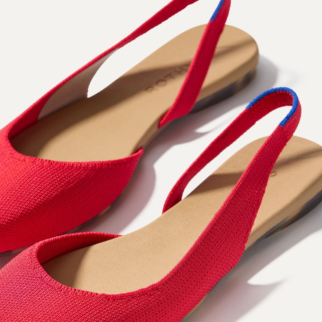 The Almond Slingback - Lollipop Red #5