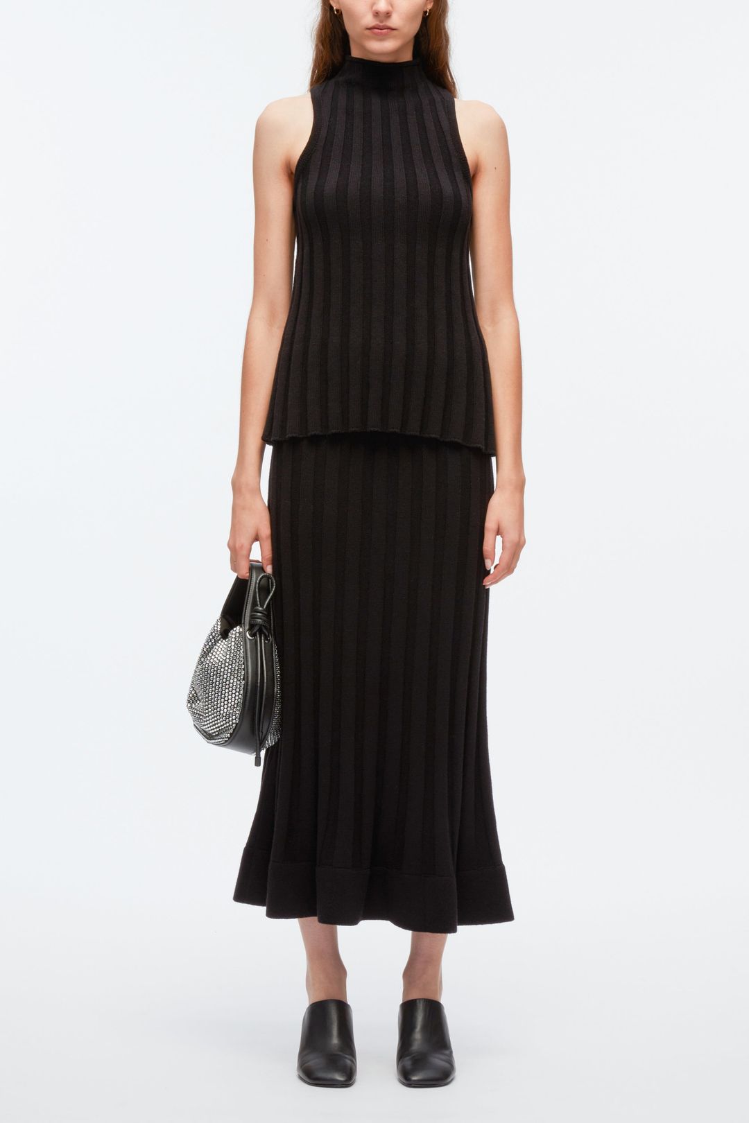 Traveling Rib Knit Mockneck Sleeveless Tank #4