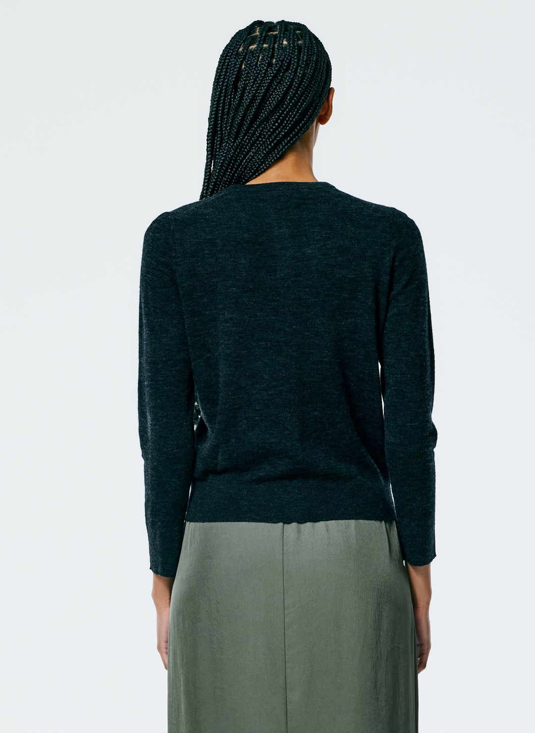 Skinlike Mercerized Wool Shrunken Cardigan #5