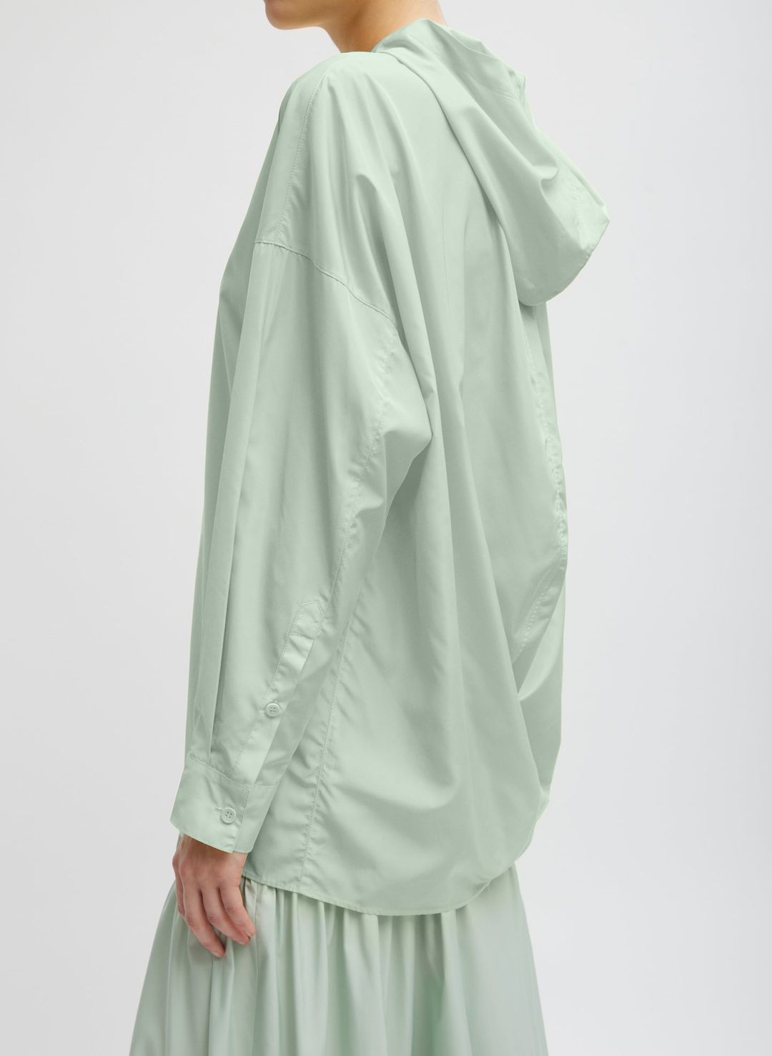 Shirred Nylon Hoodie With Cocoon Back #2