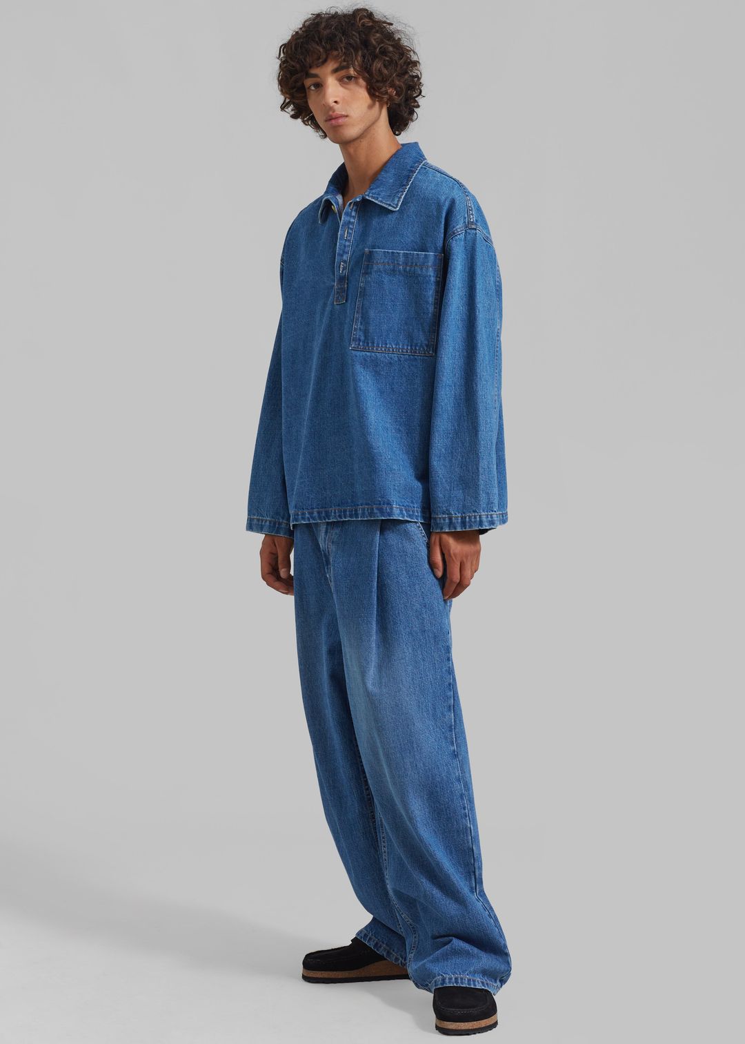 Ray Popover Denim Shirt - Medium Wash #5