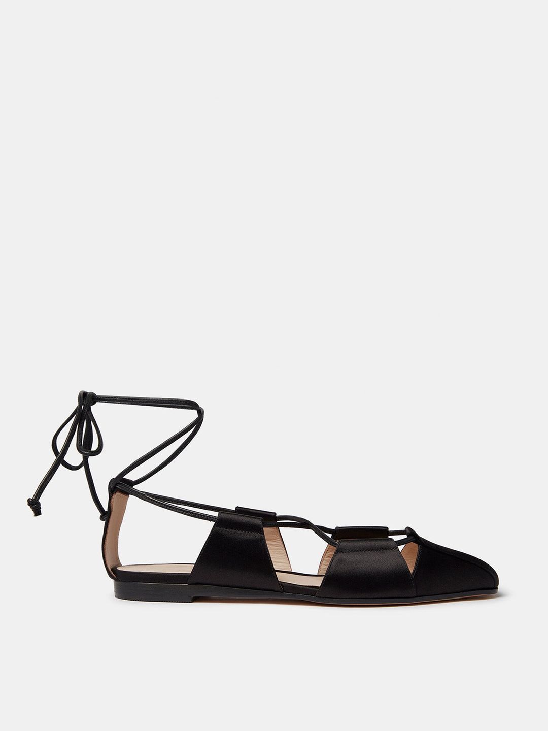 Greek Mary Jane / Black Satin