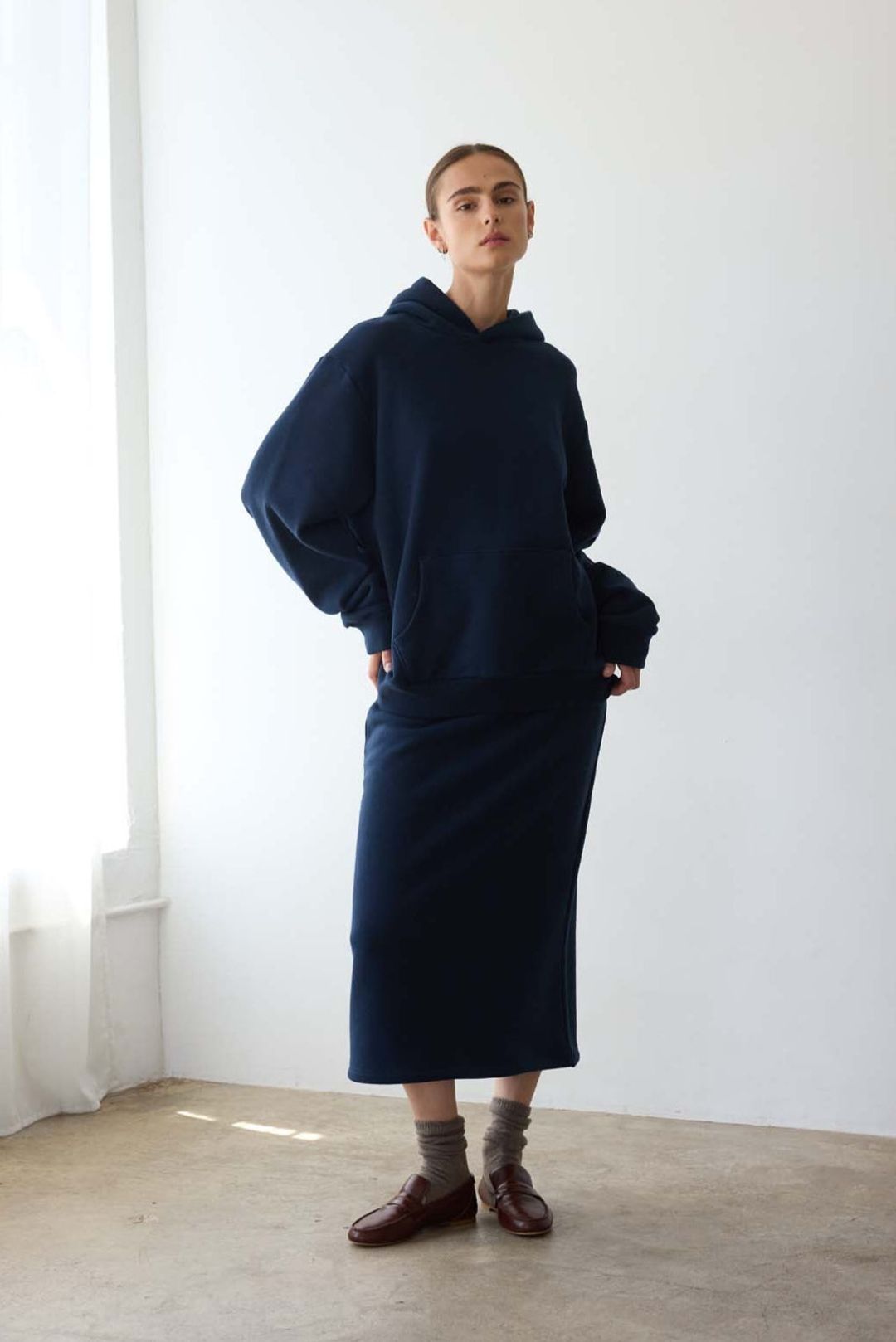 The Sweatshirt Skirt in Navy #5