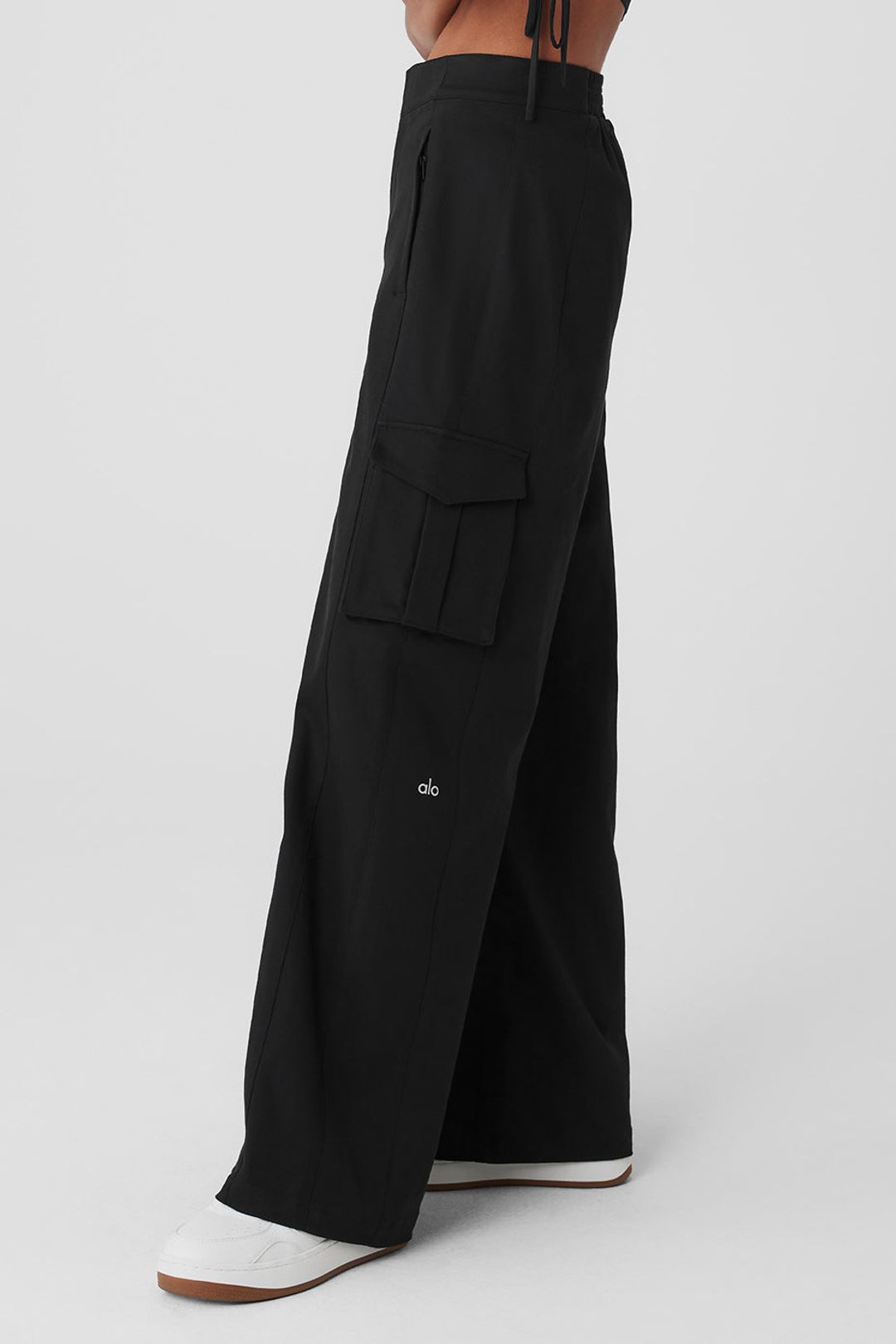 Wide Leg Cargo Show Off Trouser - Black #4