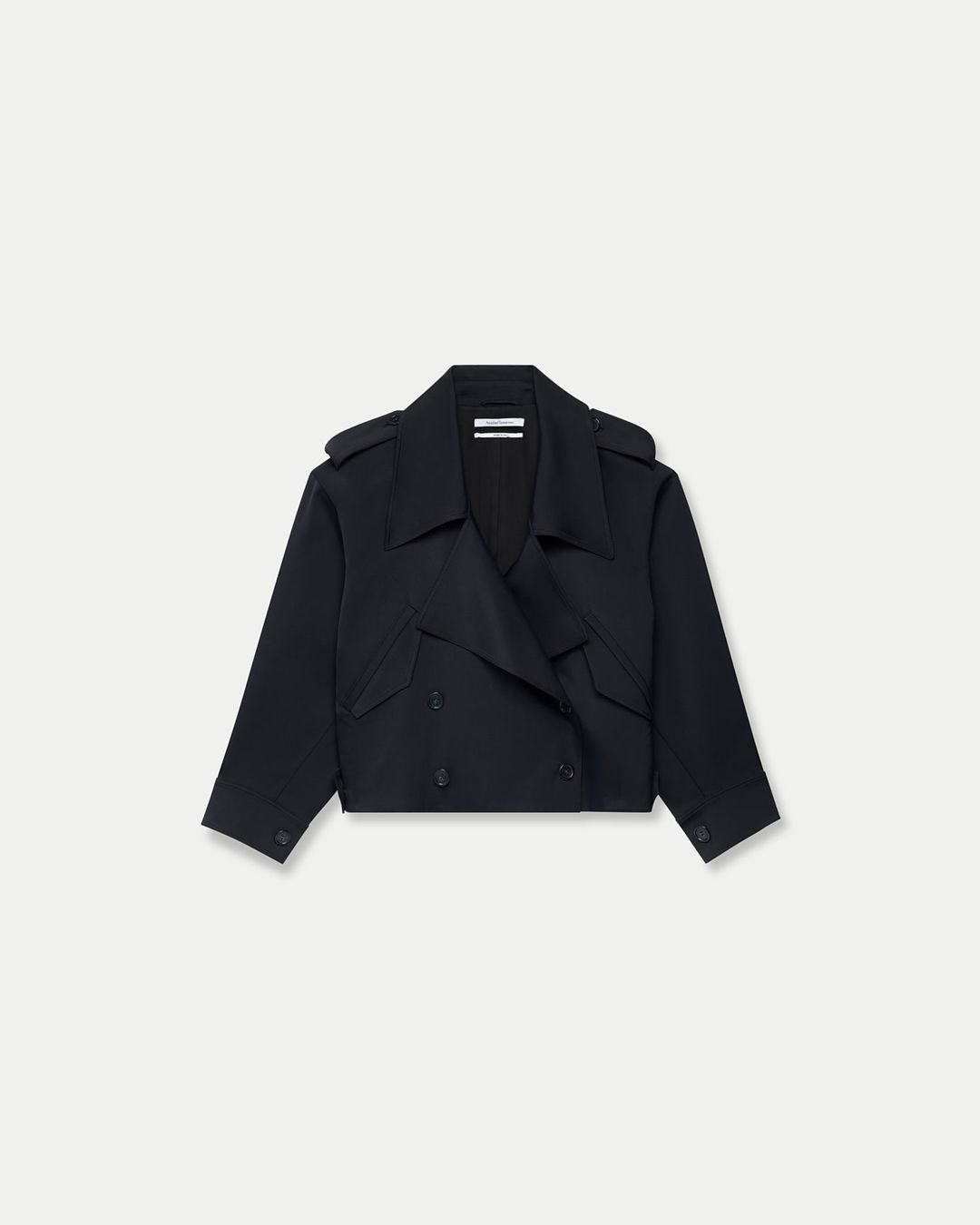 Fluid Cropped Trench | Black