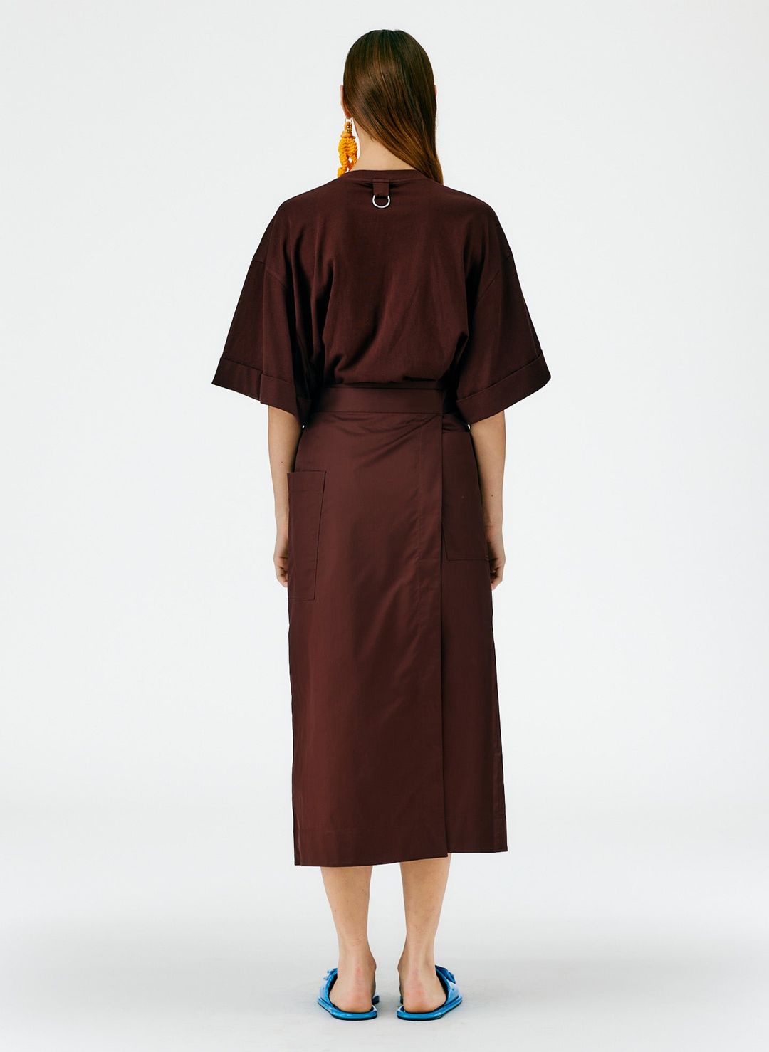 Eco Poplin Lean Back Wrap Skirt #5