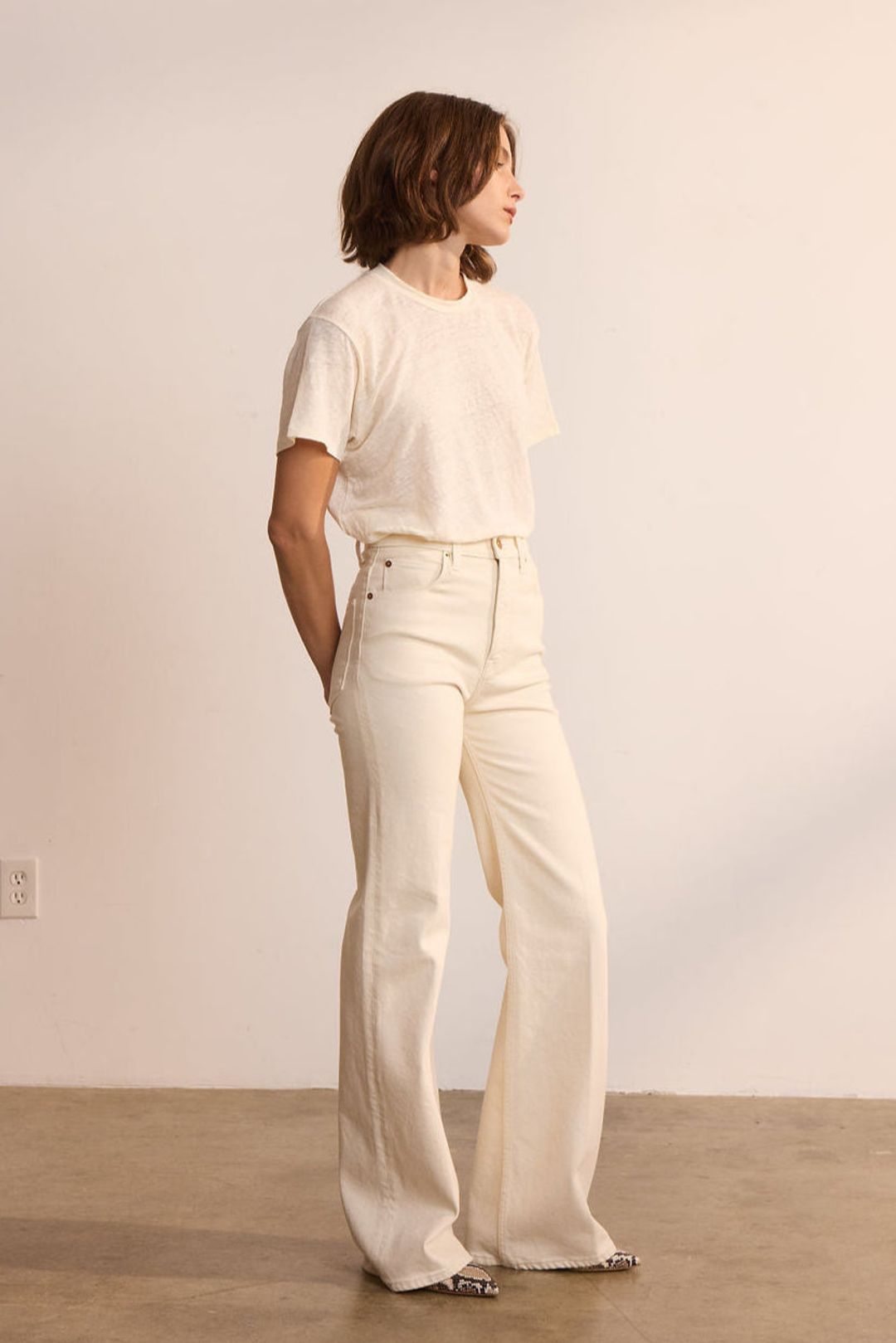 The Crease Jean in Ecru #13