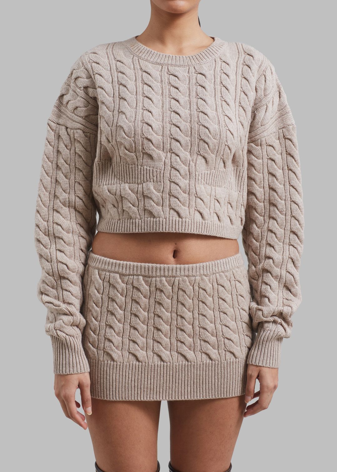 Christopher Esber Cable Knit Sweater - Truffle #3