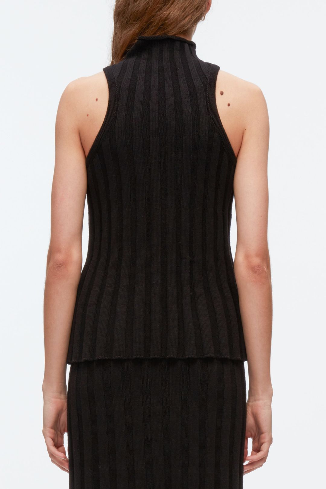 Traveling Rib Knit Mockneck Sleeveless Tank #6