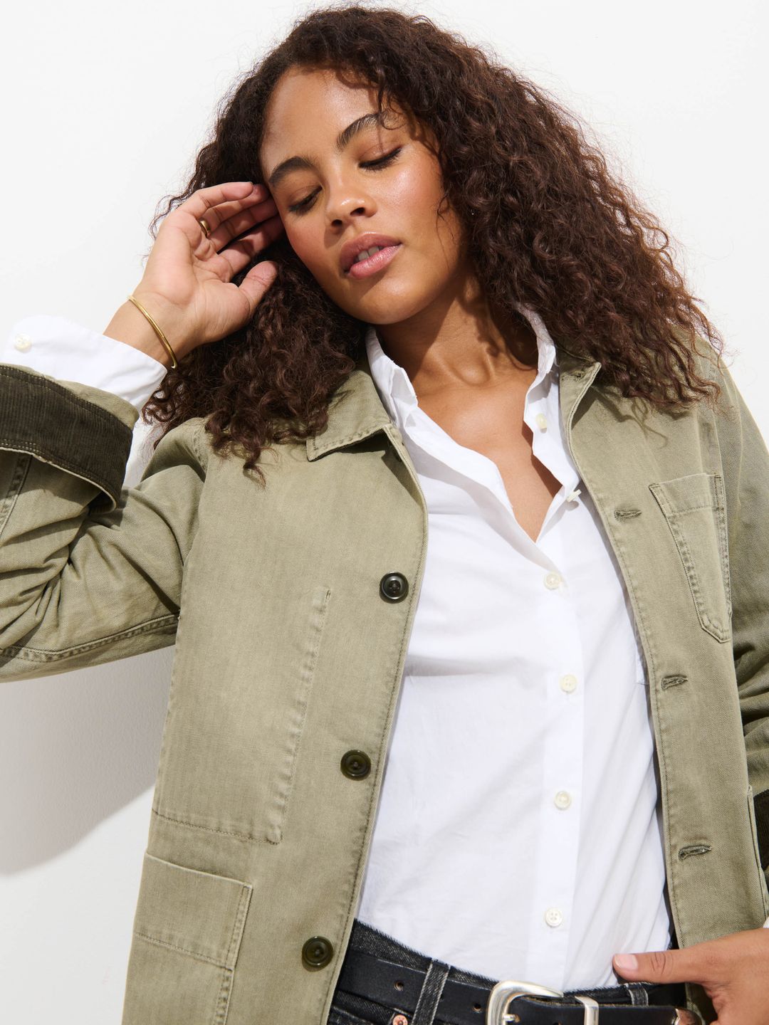 Britt Work Jacket In Herringbone #4