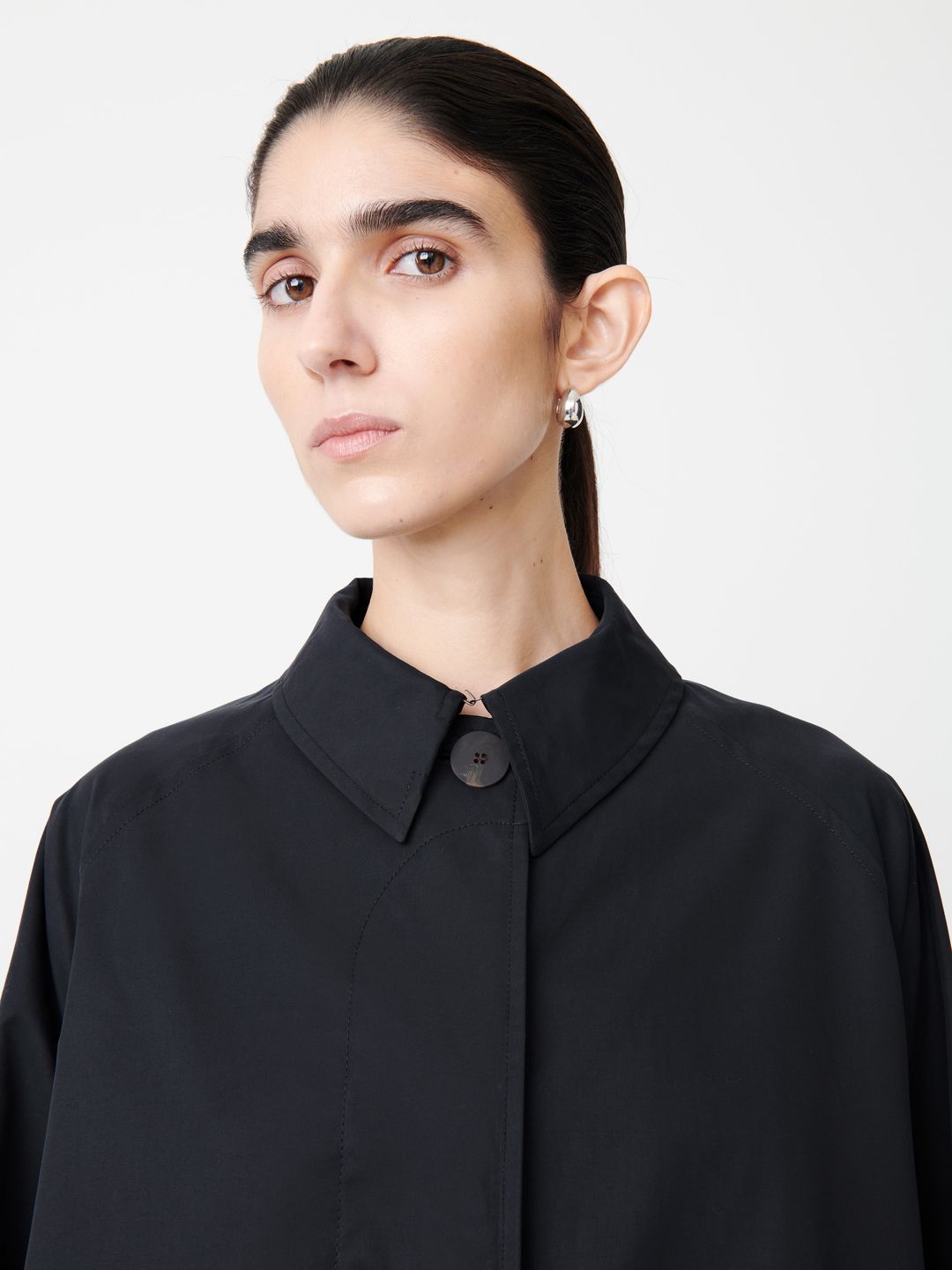 Holin Technical Cotton Trench in Dark Navy #6