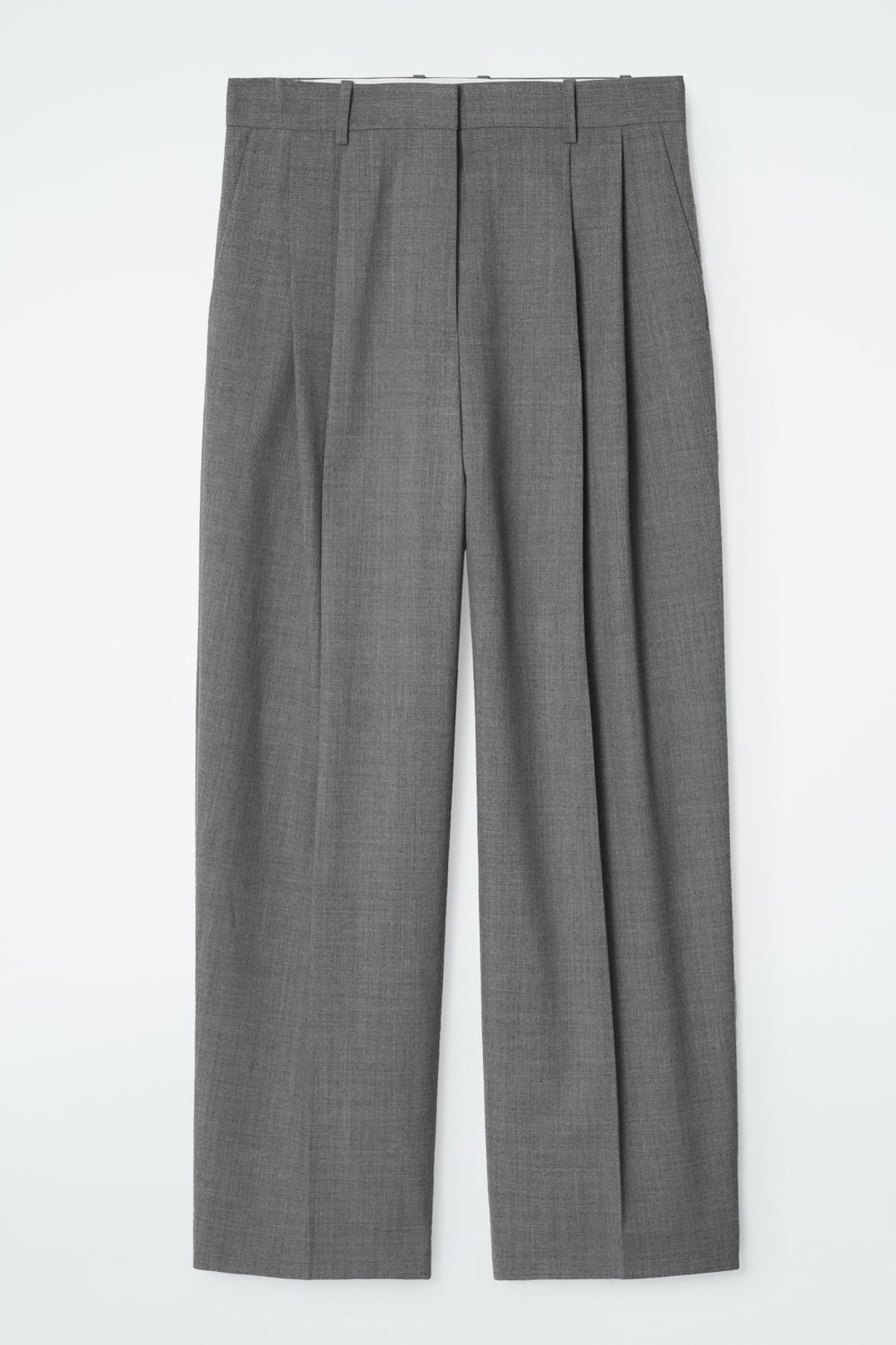 RELAXED TWILL WIDE-LEG TROUSERS #6