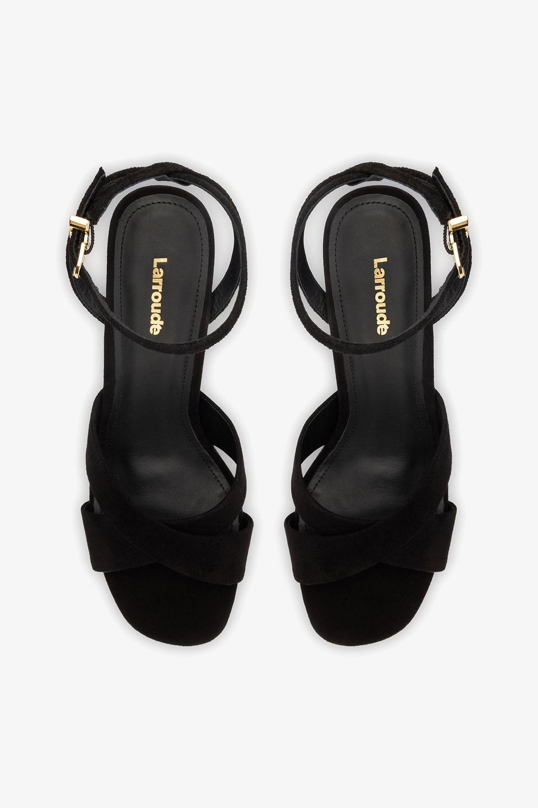 Dolly X Platform Sandal In Black Suede #6