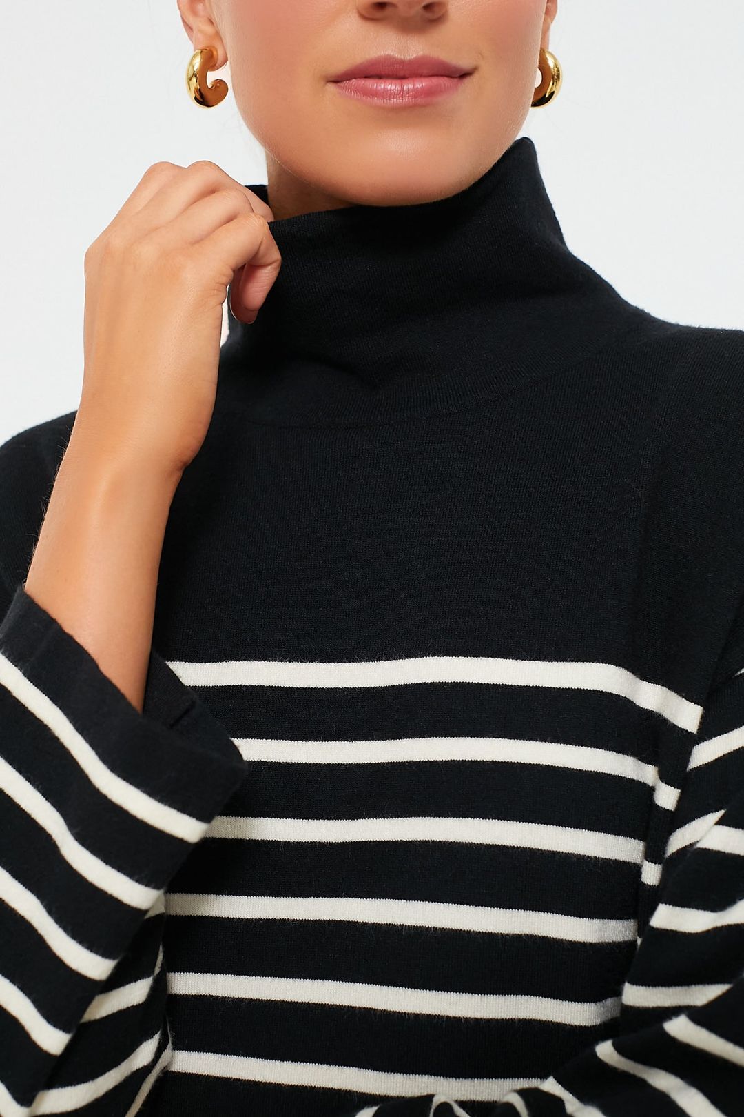 Striped Durand Turtleneck Dress #5