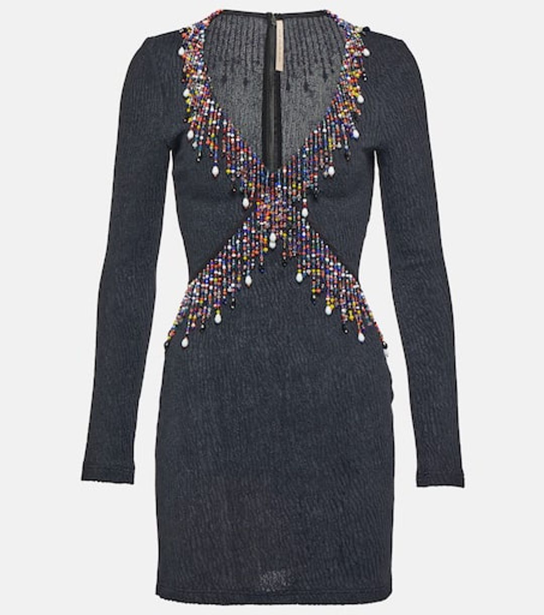 beaded mini dress