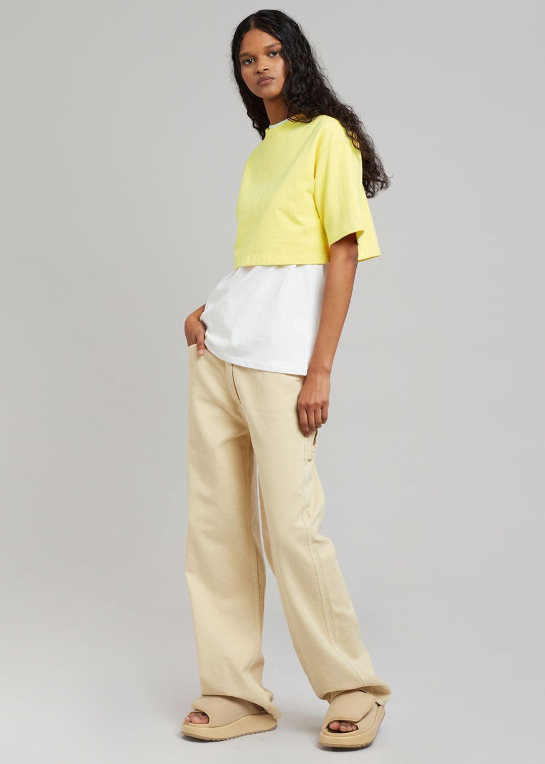 Karina Cropped T-Shirt - Yellow #3