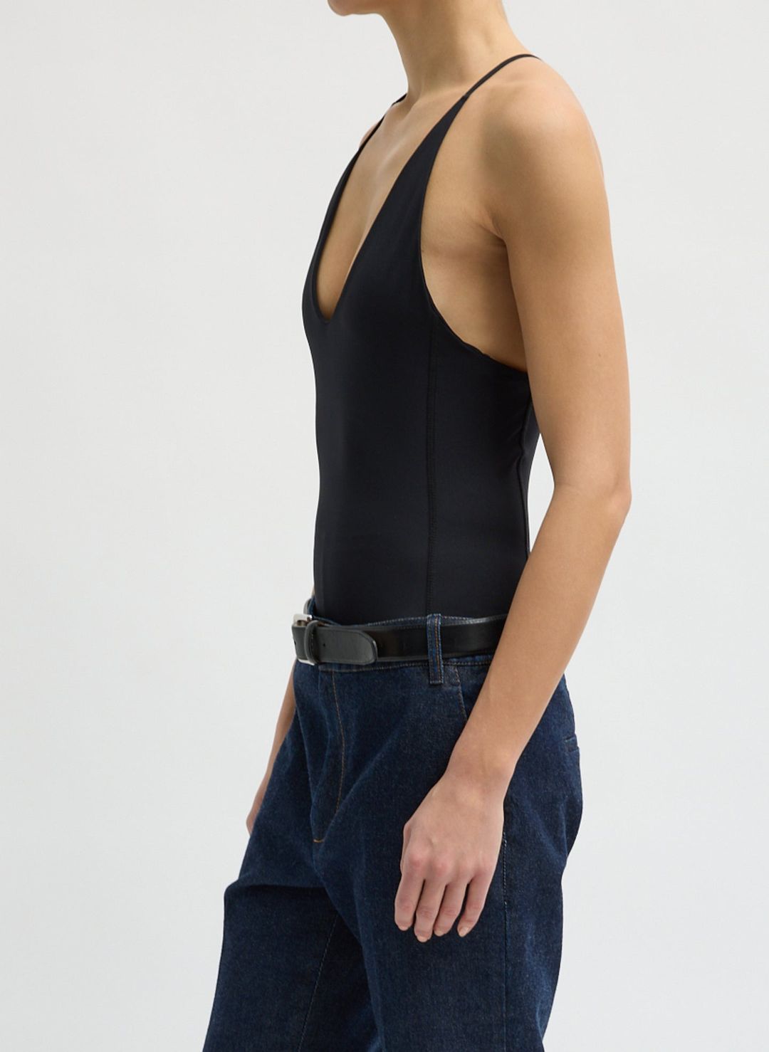 Stretch Light Weight Tech Knit Racerback Bodysuit
