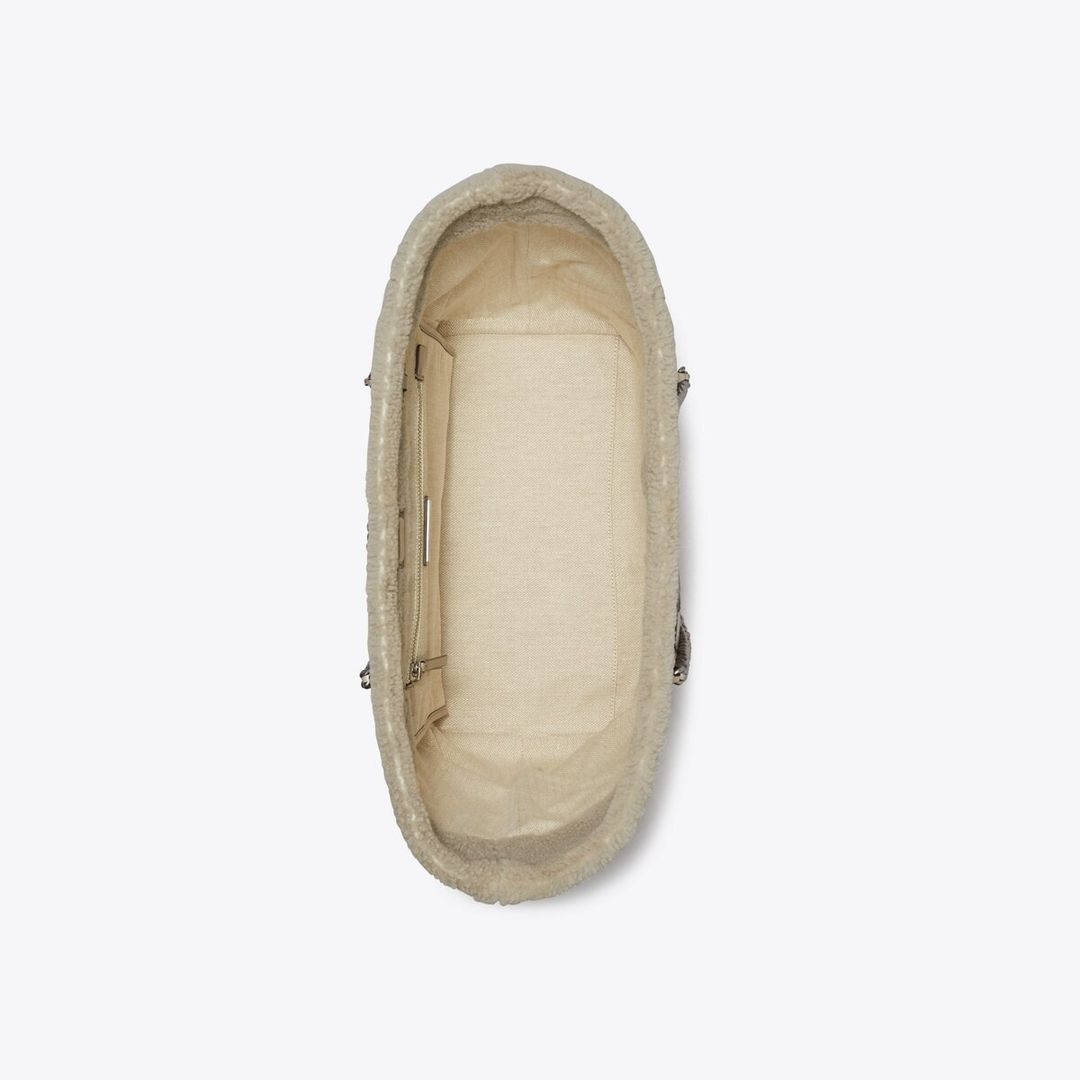 Ella Chain Shearling Tote #5