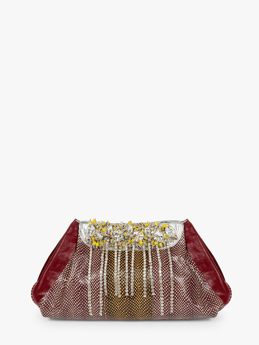 Leather crossbody clutch bag