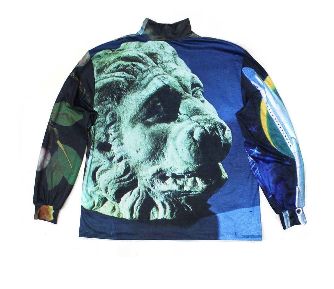 Shell Lion Head Oversized Polo Top #3