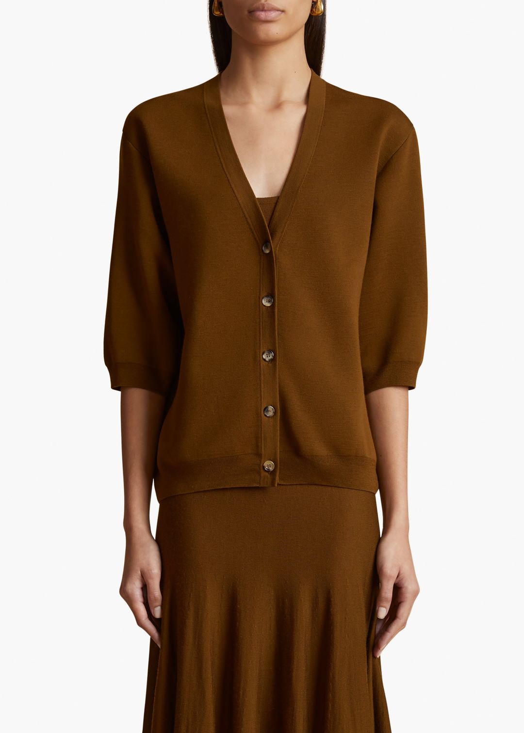 Tedi Cardigan in Dark Olive #3