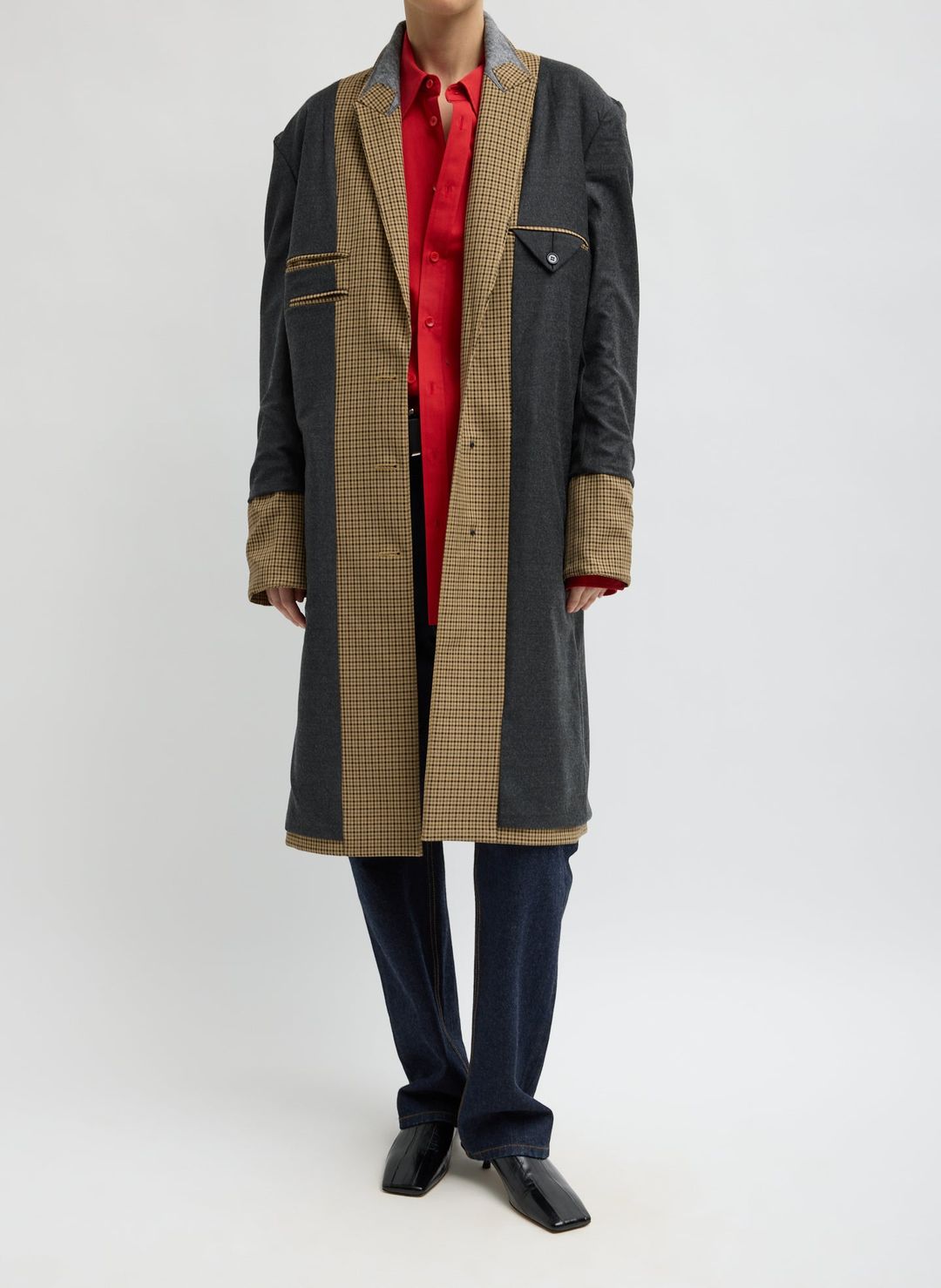 Menswear Tech Twill Tailored Men's Midi Coat #4