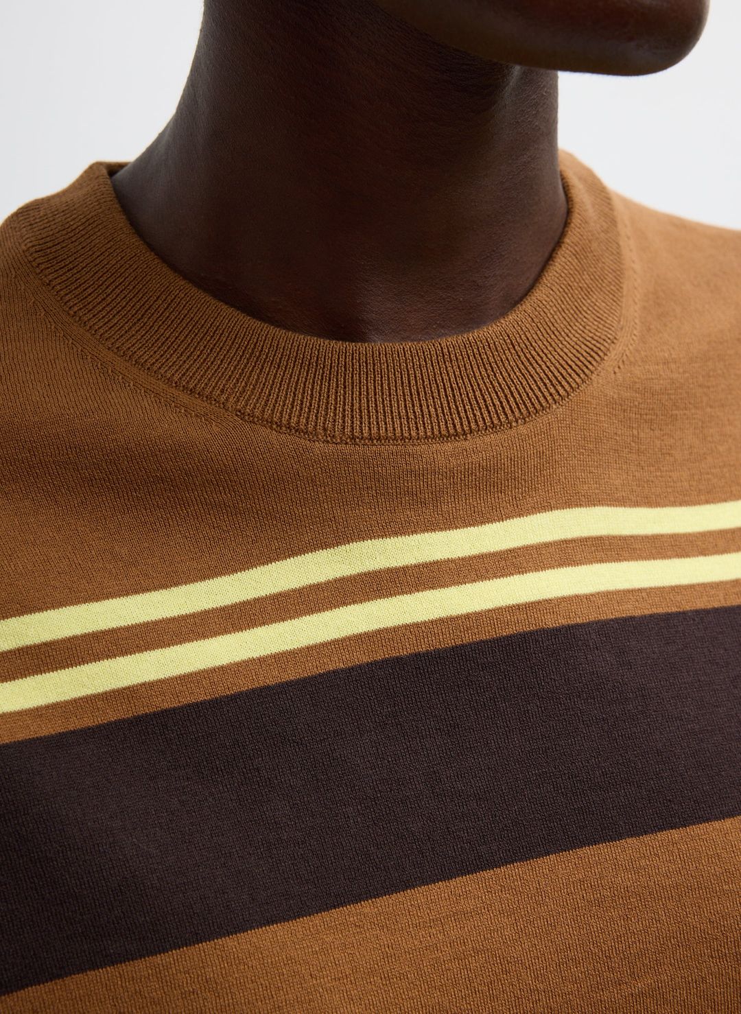 Super Fine Gauge Striped Perfect Crewneck Pullover #5
