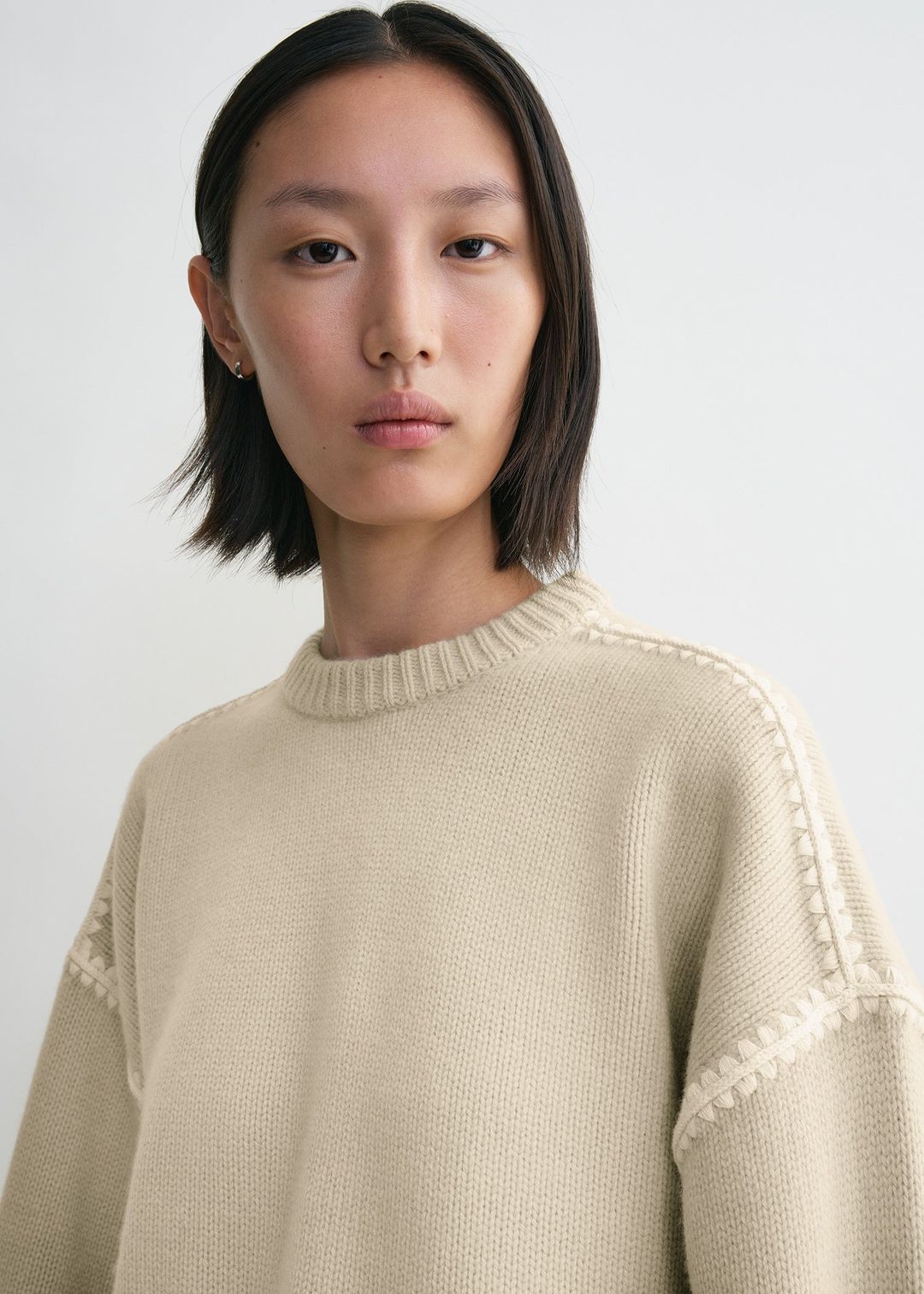 Embroidered wool cashmere knit harvest #4