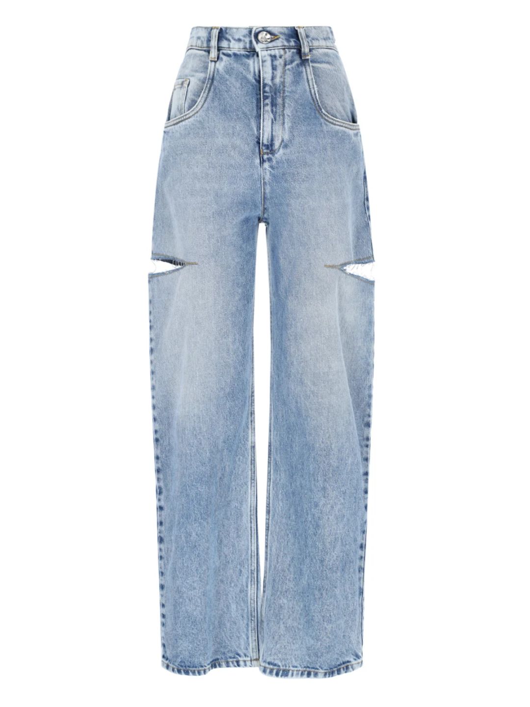 Mid-Rise Cut-Out Detailed Jeans