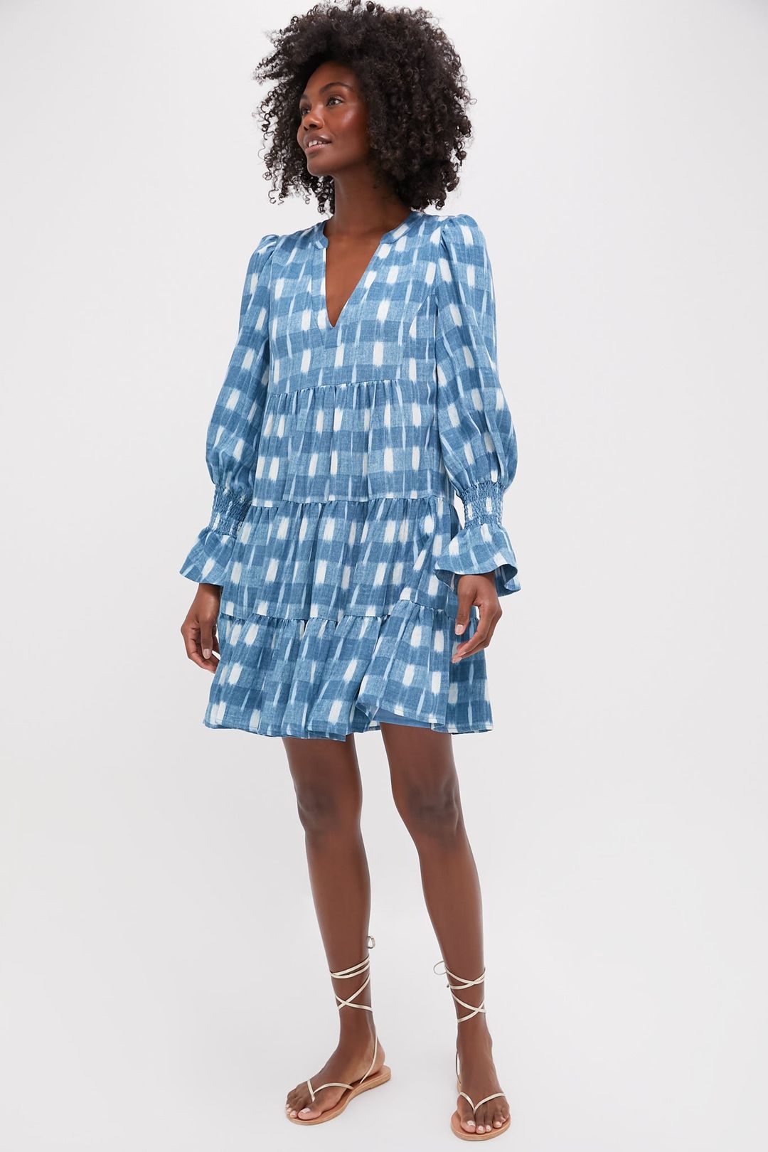 Blue Ikat Kenzo Dress #6