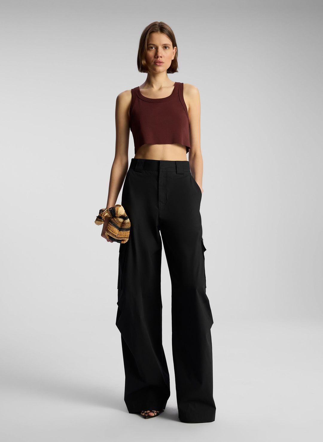 Halsey Cropped Cotton Rib Tank