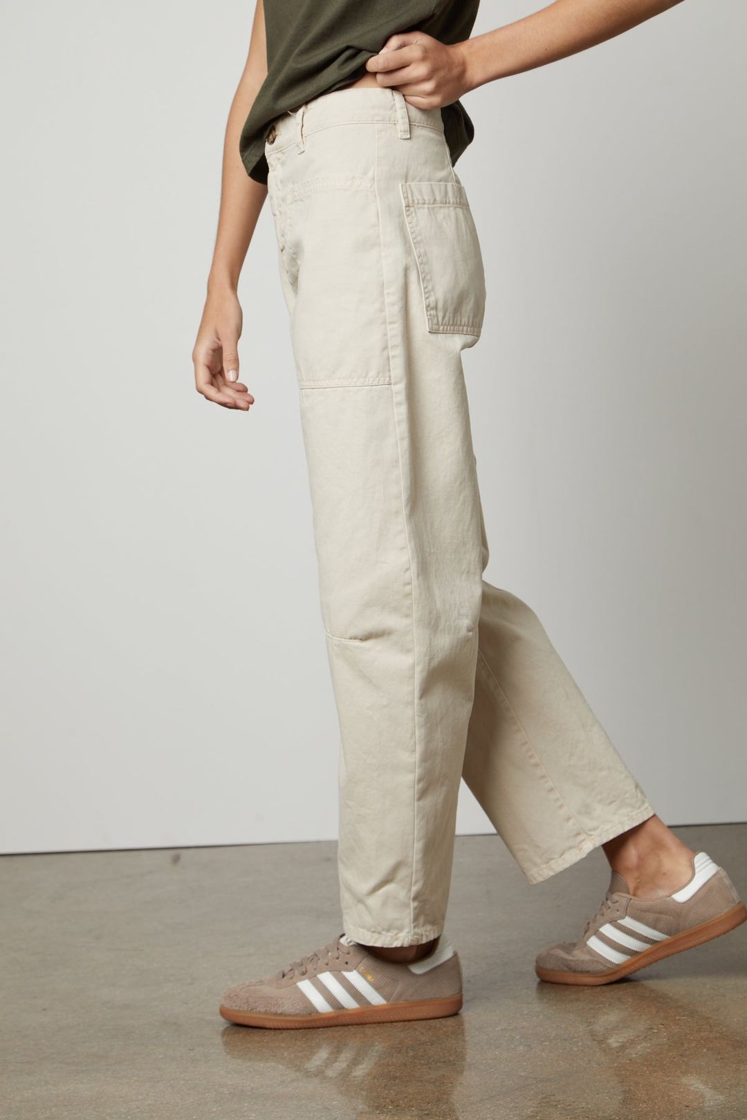 BRYLIE SANDED TWILL UTILITY PANT #18