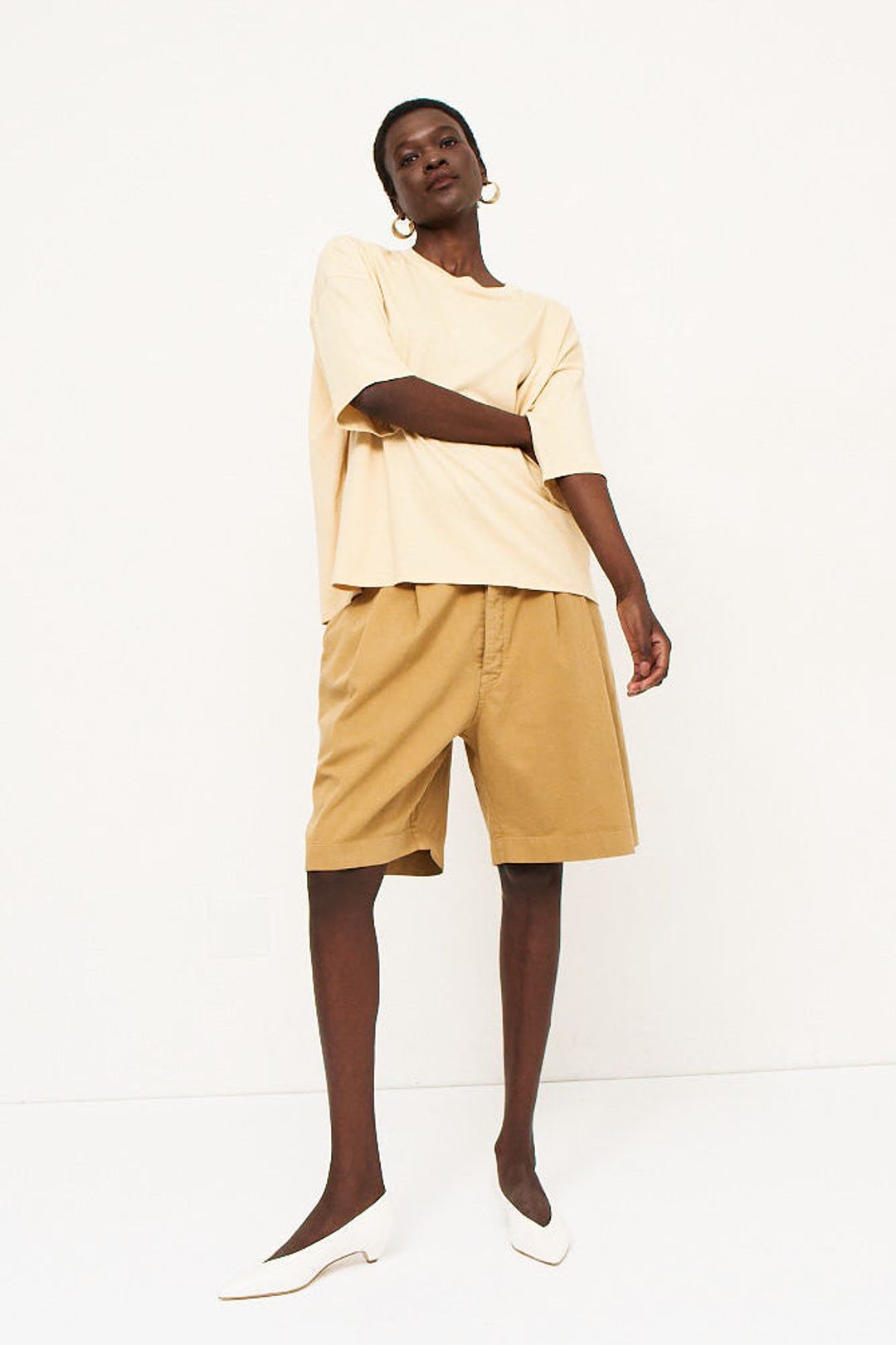 The Pleat Short in Tan #3