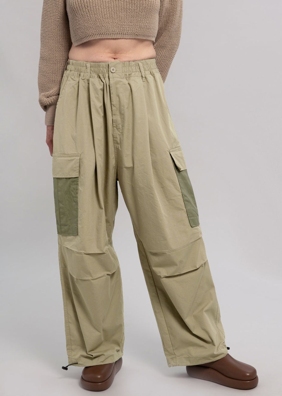 Stu Colorblock Cargo Pants - Beige Combo #3