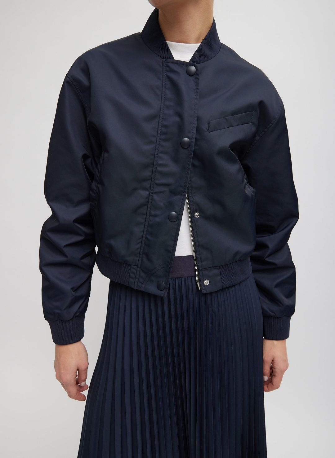 Eco Nylon Cropped Bomber #3