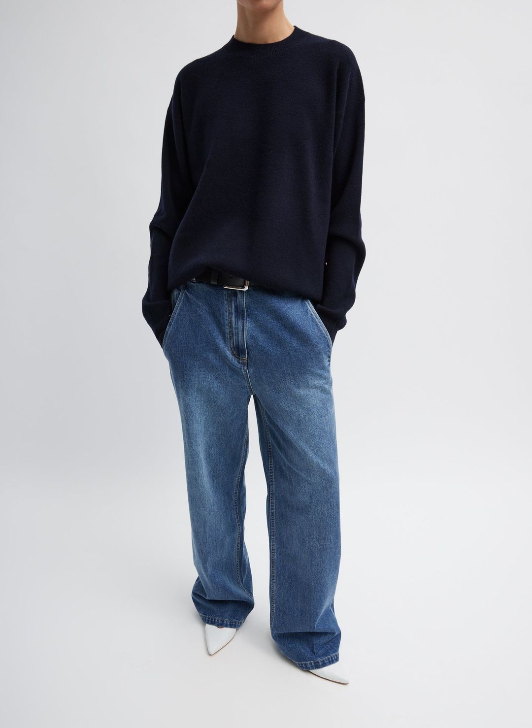 Anna Merino Wool Hole-At-Back Pullover #4