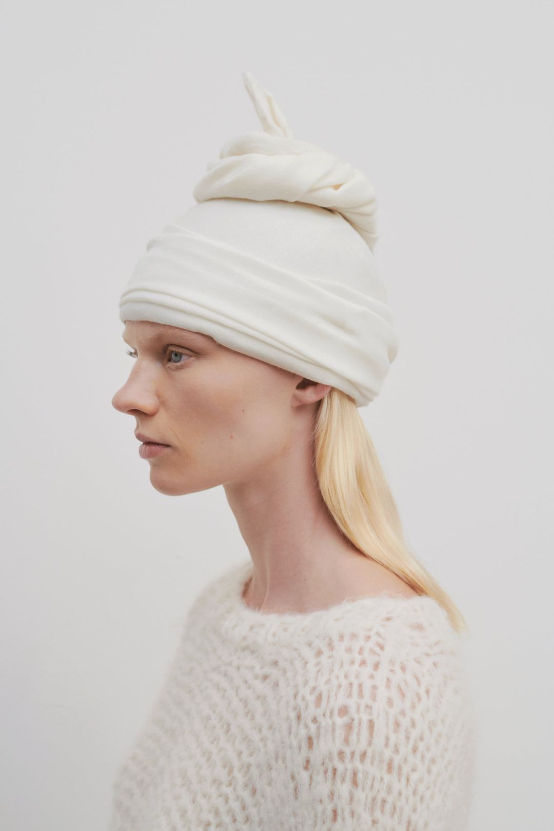 Penelope Hat in Virgin Wool and Cotton #3