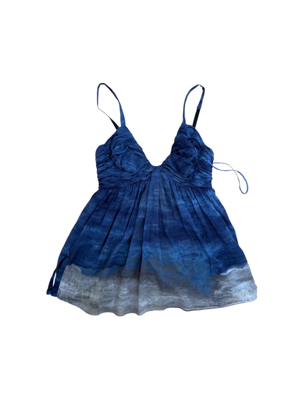 Prada Bustier Ombré Babydoll Top