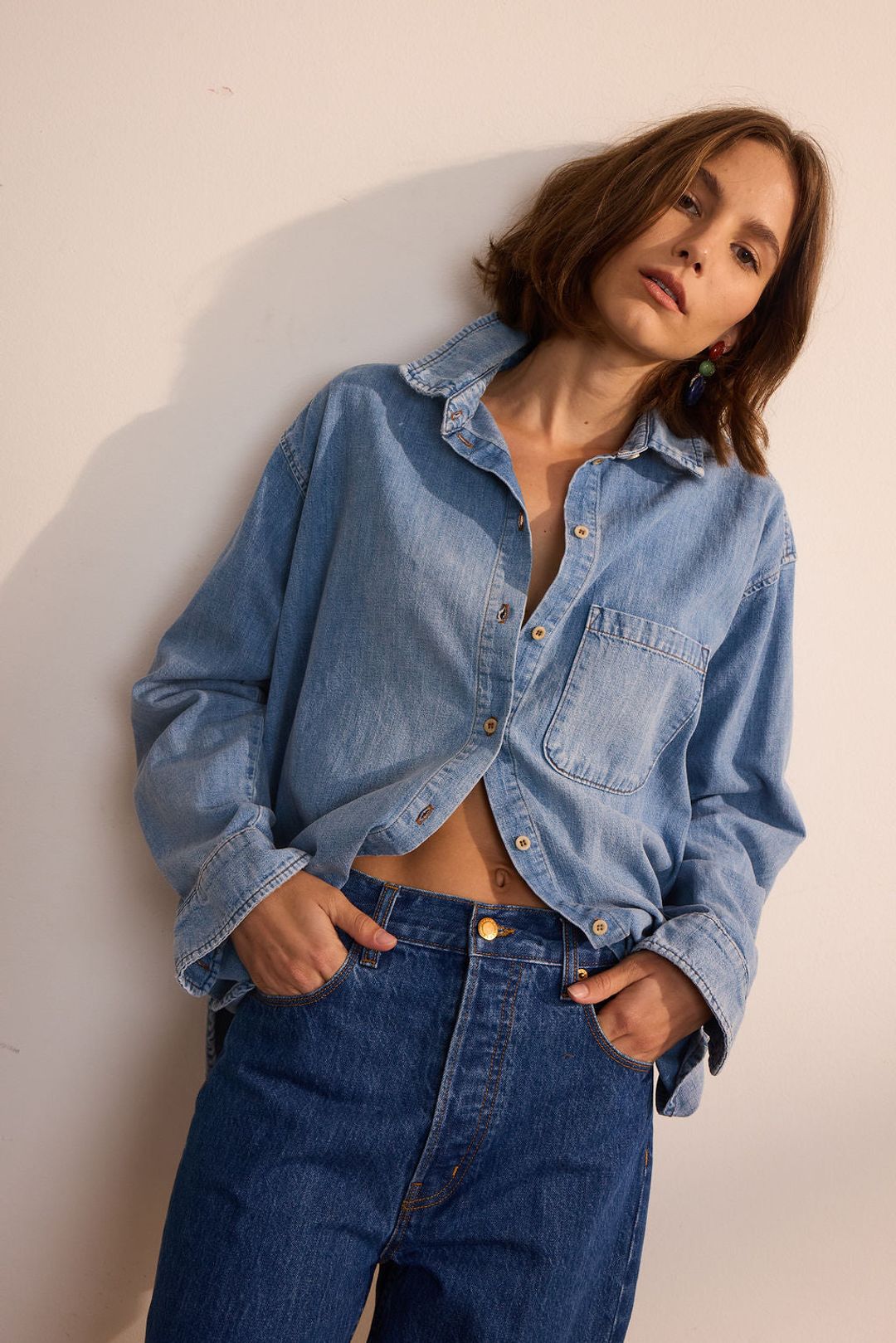 The Essential Denim Shirt in Timeworn Indigo #4