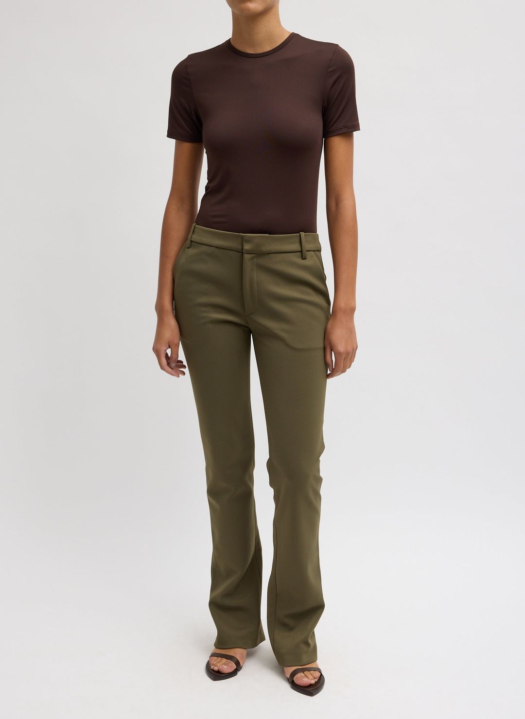 Spring Bonded Twill Elfie Trousers With Slits