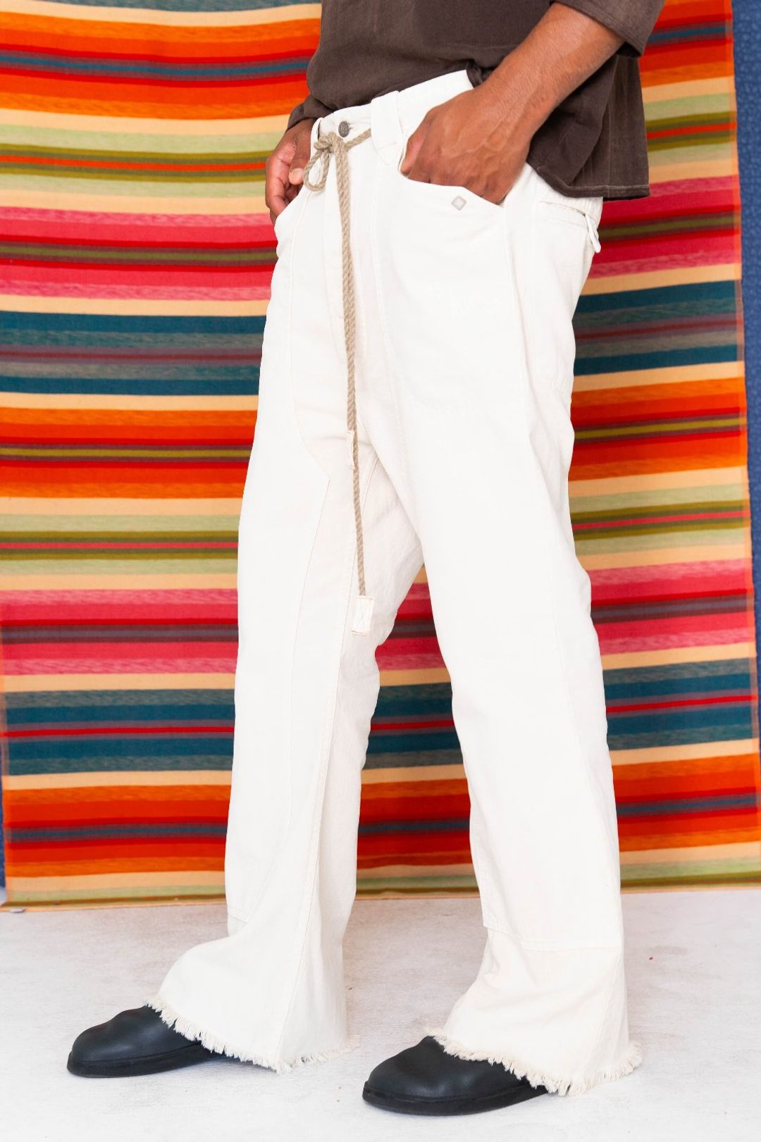 P75 Westerner Bell Bottoms Canvas Sunfaded Stone #3