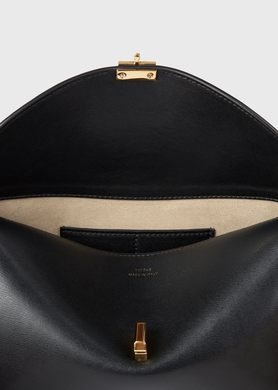 T-lock leather clutch black #7