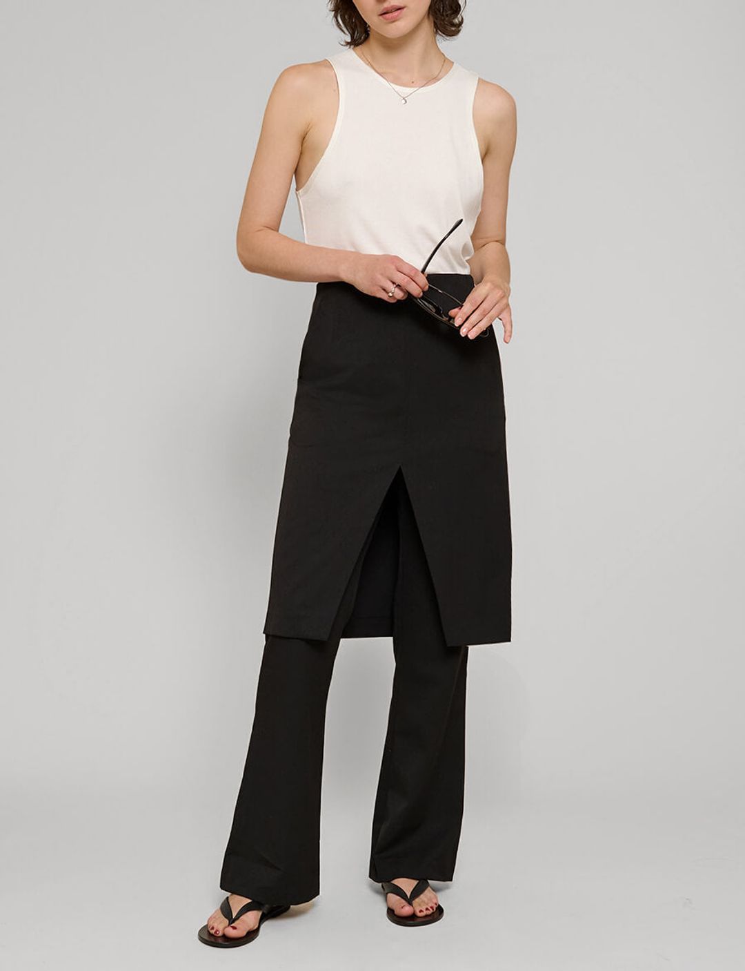 Ray Layered Skirt Pants