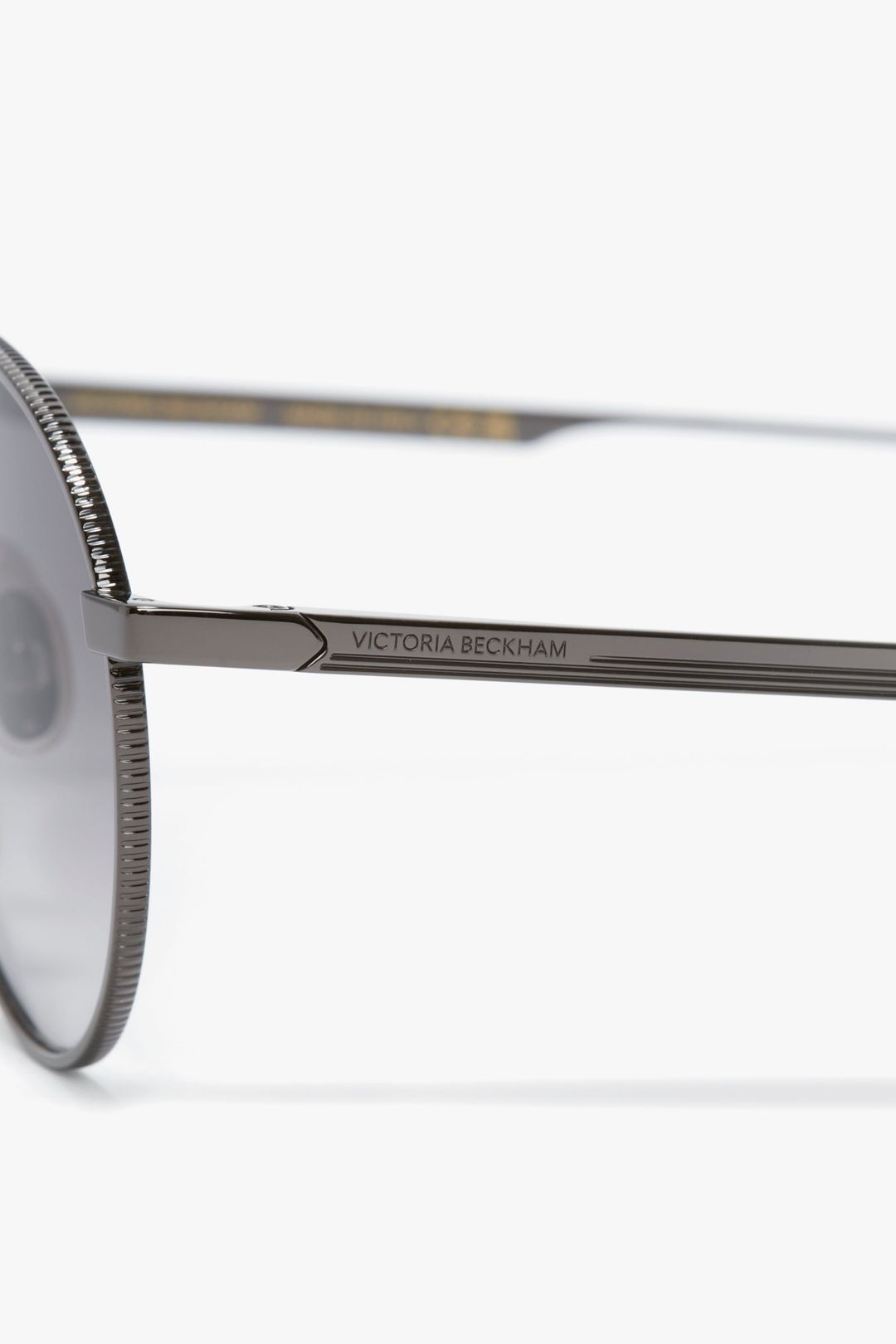 V Metal Pilot Sunglasses In Grey Gradient #6
