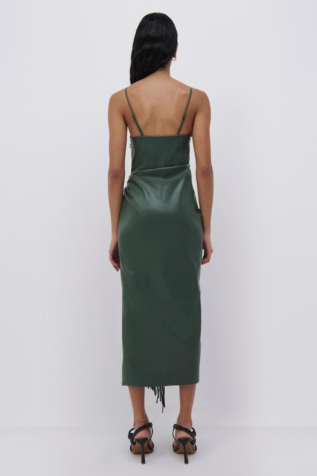 Carlee Vegan Leather Midi Dress #6
