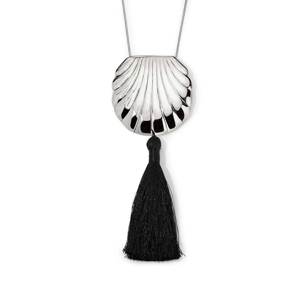 Petra Tassel Necklace in Black