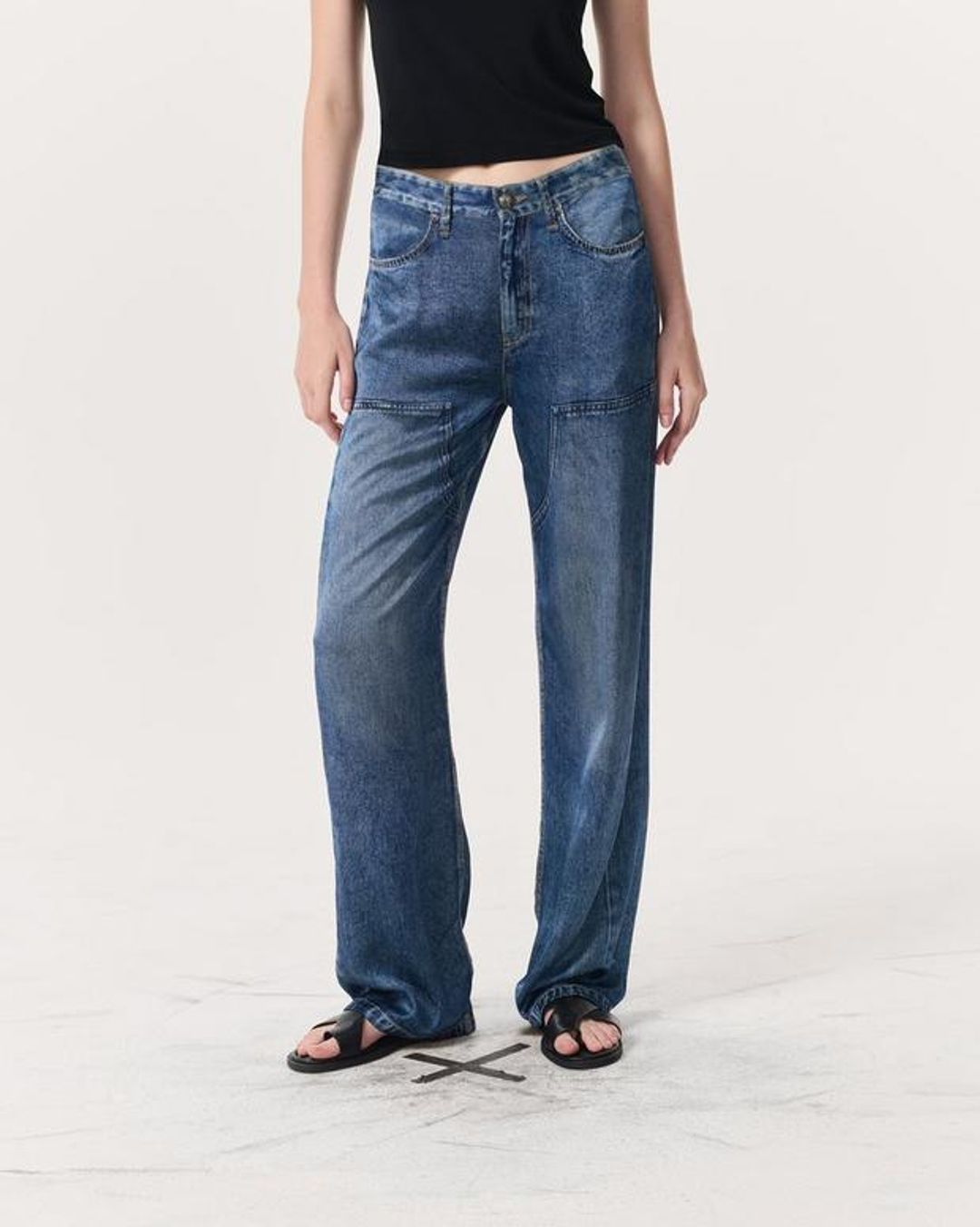 Miramar Satin Logan Carpenter Pants in Avalon #3