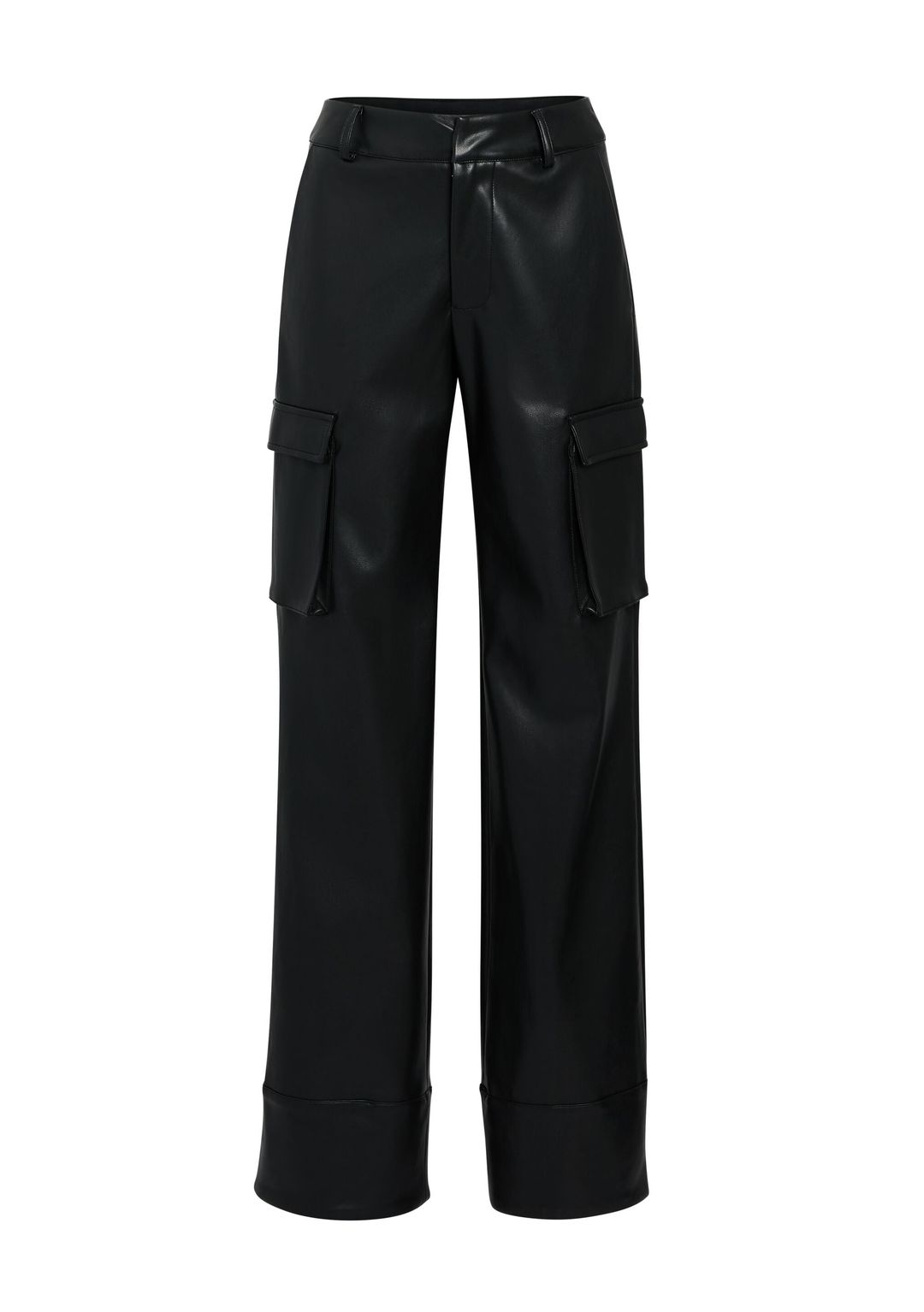 Fifer Vegan Leather Mid Rise Cargo Pant