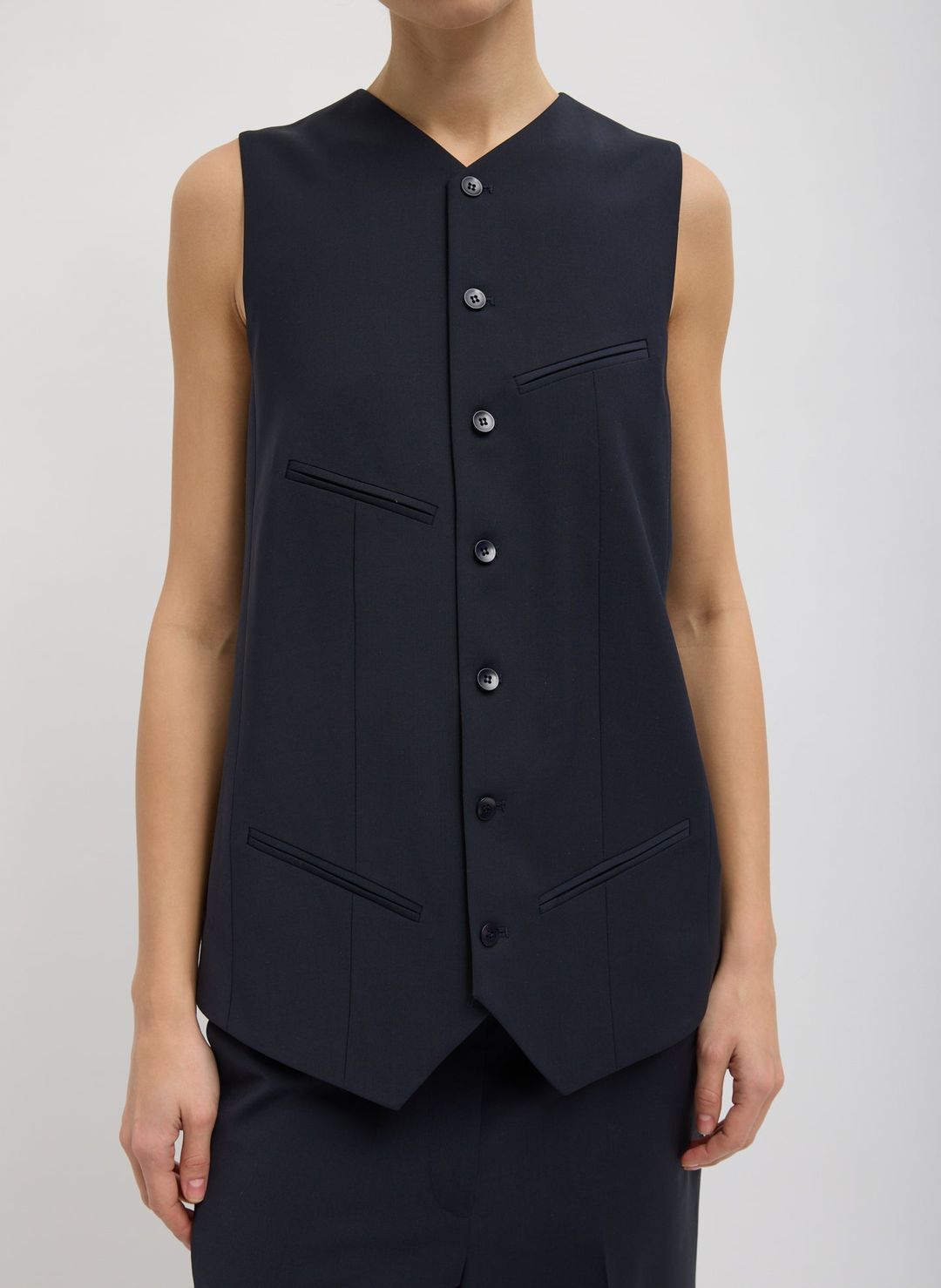 Tropical Wool Easy Vest