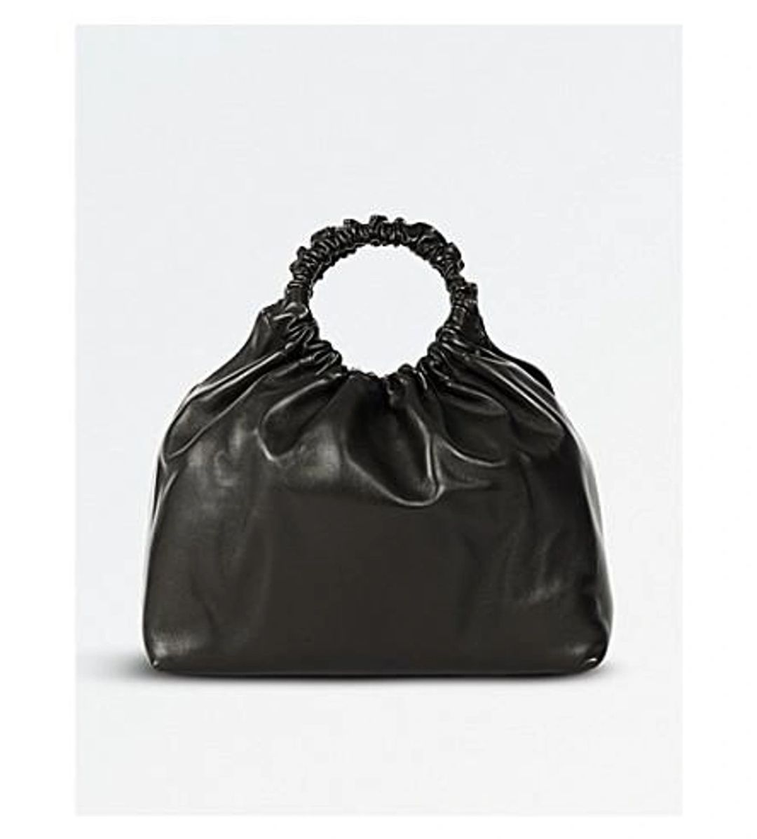 Double Circle Small Leather Bag In Black #13